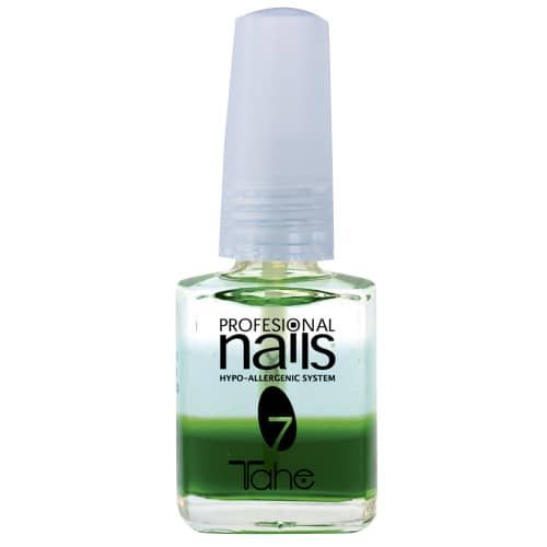 Tahe Professional Nails Nº 7 aceite trifásico hidratante de uñas y cutículas para tratamiento de uñas de 15 ml.
