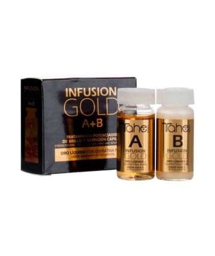 Tahe Botanic Infusion Gold tratamiento para cabellos dañados y teñidos 2 x 10 ml.