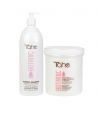 Tahe Botanic Champú de 1.000 ml y Mascarilla de 700 ml para Cabellos Teñidos y secos.