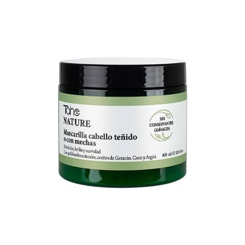 Tahe Nature Mascarilla Sin Conservantes para cabellos teñidos y con mechas de 400 ml.