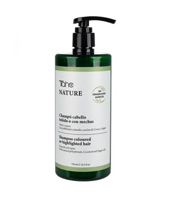 Tahe Nature Champú Sin Sulfatos para cabellos teñido y con mechas de 750 ml.