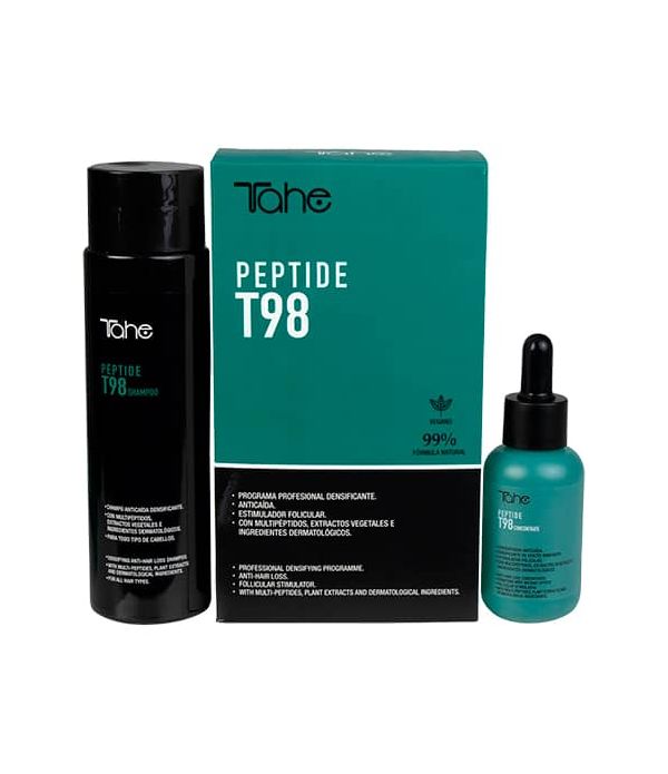 Pack profesional anticaída: Concentrado 50 ml + Champú Peptide T98