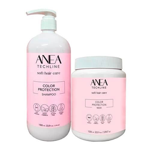Techline Champú y Mascarilla Color Protection para cabellos teñidos y dañados de 1.000 ml