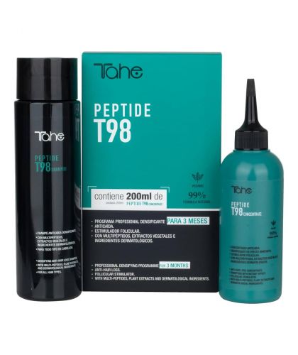 Pack profesional anticaída: Concentrado 200 ml + Champú Peptide T98