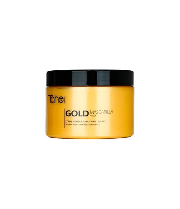 Tahe Botanic Mascarilla Gold para para cabellos teñidos y mixtos de 300 ml.