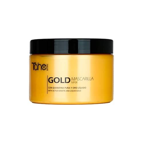 Tahe Botanic Mascarilla Gold para para cabellos teñidos y mixtos de 300 ml.